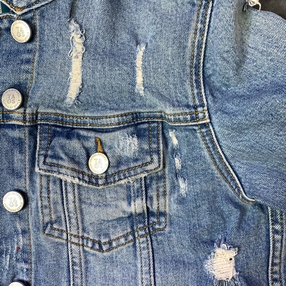 TAGS distressed denim jacket - Picture 3 of 4